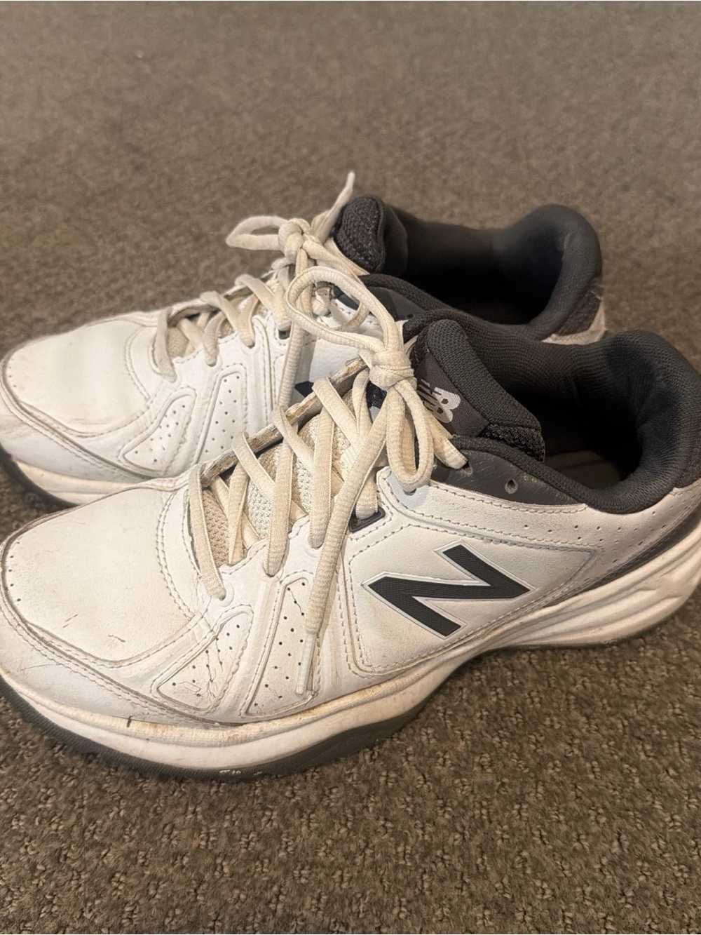 New Balance White and Gray Women’s Walking Sneakers